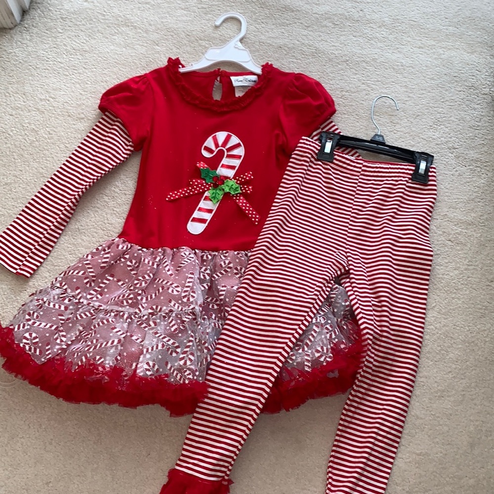 Adorable Girls Candy Cane Outfit